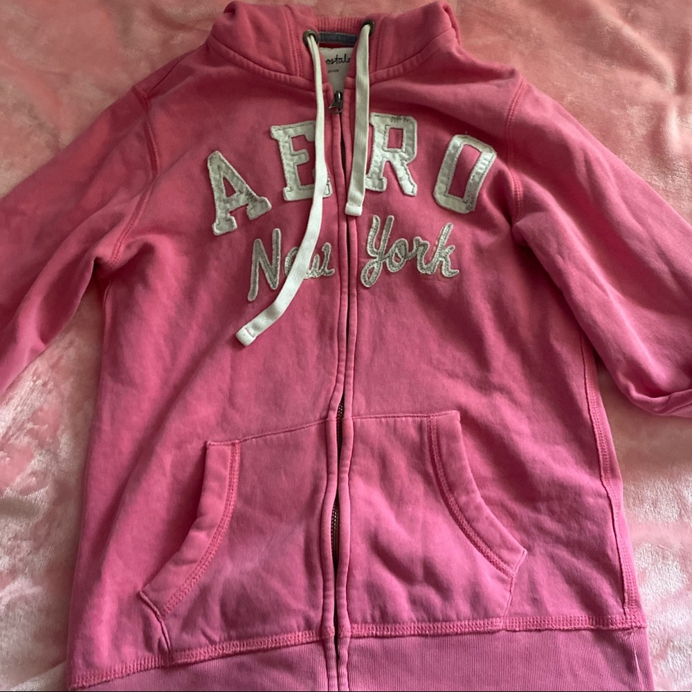 pink aeropostale zip up jacket